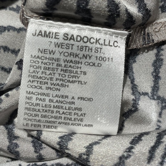 Jamie Sadock Top Womens Small Orange Black Short Sleeve Button Up Golf Shirt - Picture 9 of 10